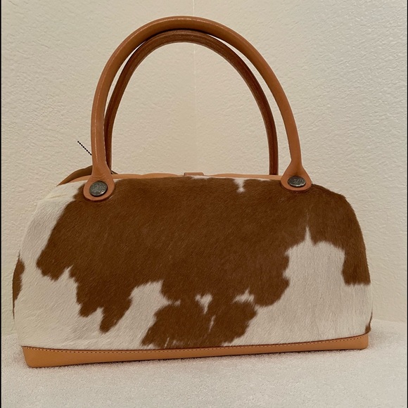 Beautiful Circle Y of Yoakum Cowhide Purse. Handmade. Vintage. NWT - Picture 6 of 12